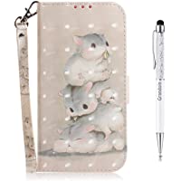 Grandoin Funda para Huawei Y5P- Libro Caso Piel PU Soporte Plegable Ranuras Cartera con Tapa Tarjetas Magnético Cuero…